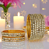Gold-Tone Kundan Style Bangles (Set of 8)