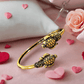 Gold Alloy Contemporary Bracelet For Women (Skin Safe)