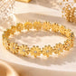 Petite 3 Bracelet Stack - Luxury Gold, Clover and Bloom