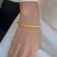 Gold Plated Twisted Rope Waterproof Combo Bangle (Set of 3) (Skin Safe)