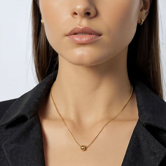 Golden Pendant Chain For Women | Premium Necklace With S Hook Chain (Skin Safe)