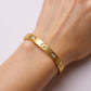 Gold Plated Diamond Studded Bracelet |   Waterproof Openable Cuff Bracelet (Skin Safe)