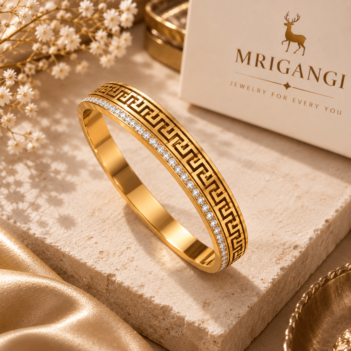 Golden Greek Key Luxe Bracelet