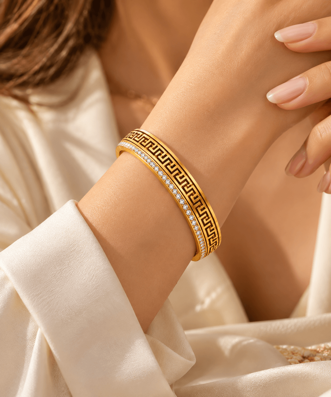Golden Greek Key Luxe Bracelet