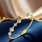 Gold-Tone Evil Eye Bracelet & Crystal Studded Bangle Combo Set
