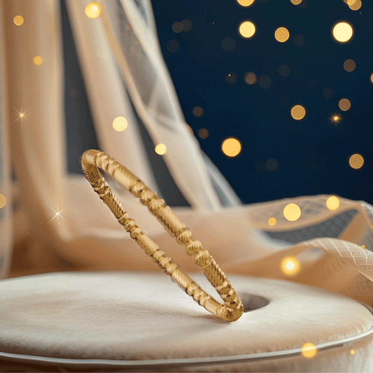 Gold Plated Anti Tarnish Openable Bamboo Bracelet (Skin Safe)