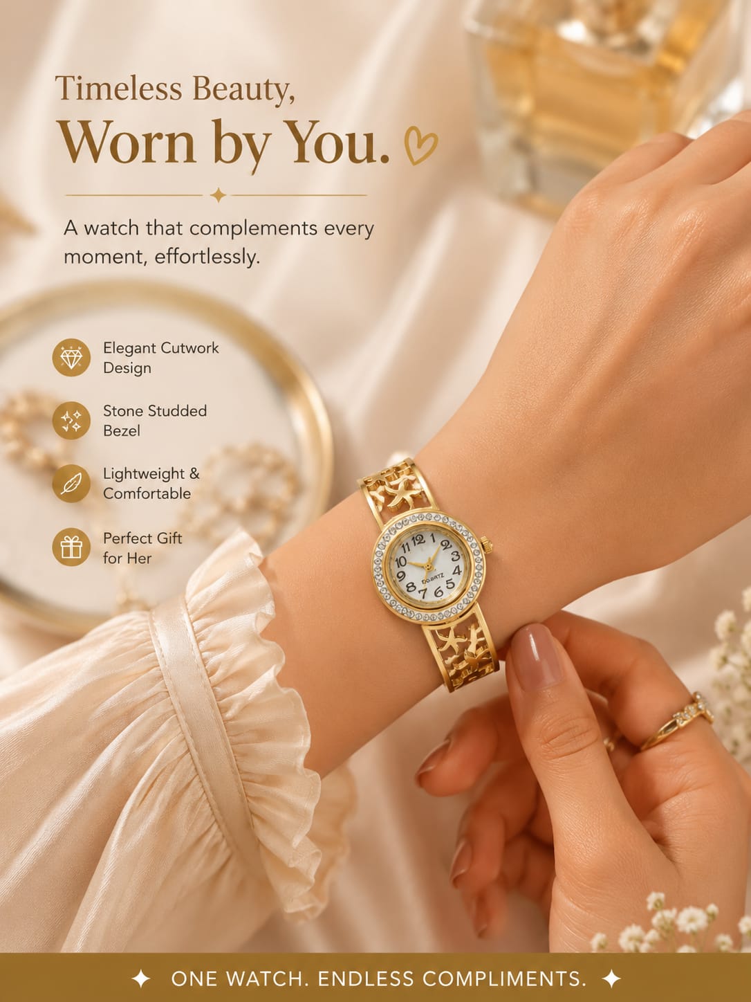 Golden Luxe Bracelet Watch for Women