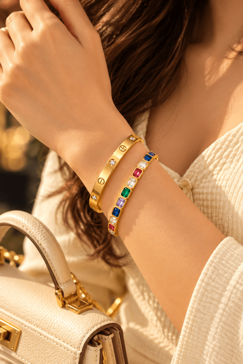 Luxury Gold and Multiglow Luxe Bracelet - Pack of 2