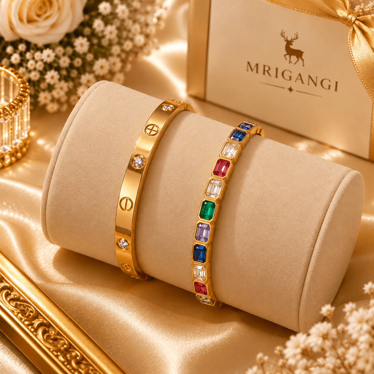 Luxury Gold and Multiglow Luxe Bracelet - Pack of 2