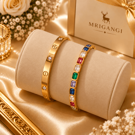 Luxury Gold and Multiglow Luxe Bracelet - Pack of 2