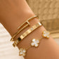 3 Bracelet Stack Combo – Clover, Screw & Nail Bracelet Set