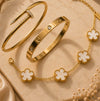 3 Bracelet Stack Combo – Clover, Screw & Nail Bracelet Set
