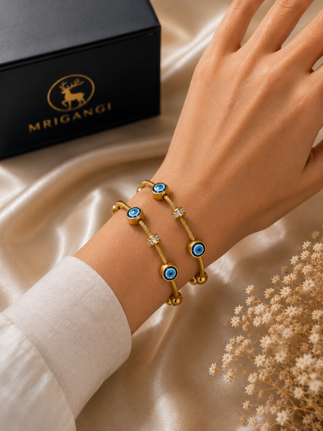 Evil Eye Charm Bracelet Combo Pack