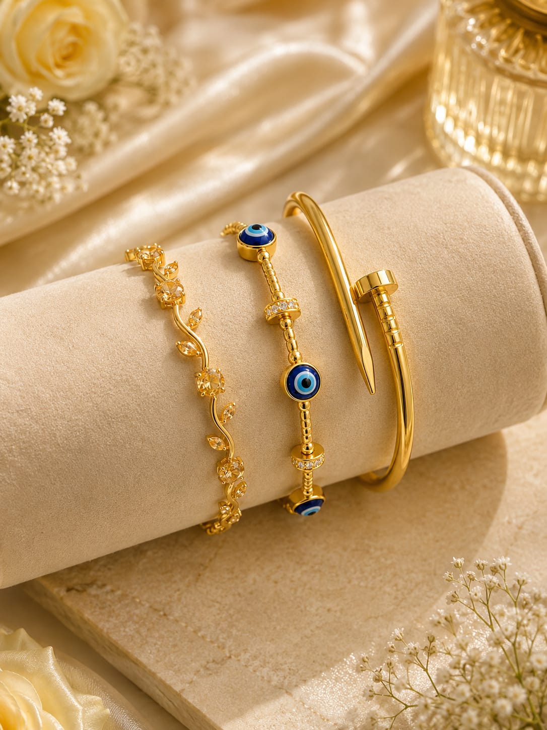 Mrigangi Trinity Stack | Luxury 3 Bracelet Combo