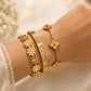 Petite 3 Bracelet Stack - Luxury Gold, Clover and Bloom