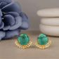 Pearl Drop Stud Earrings – Elegant Gold-Tone Ethnic Earrings