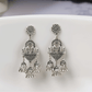 Oxidised Silver Elephant Motif Jhumka Earrings
