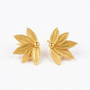 Golden Leaf Stud Earring For Women (Skin Safe)