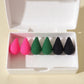 Matte Teardrop Stud Earrings – Combo Pack of 3 Colors (Skin Safe)