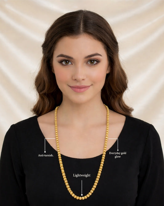 Micro Gold Plated Classic Chain for Women | Elegant Daily Wear Necklace
