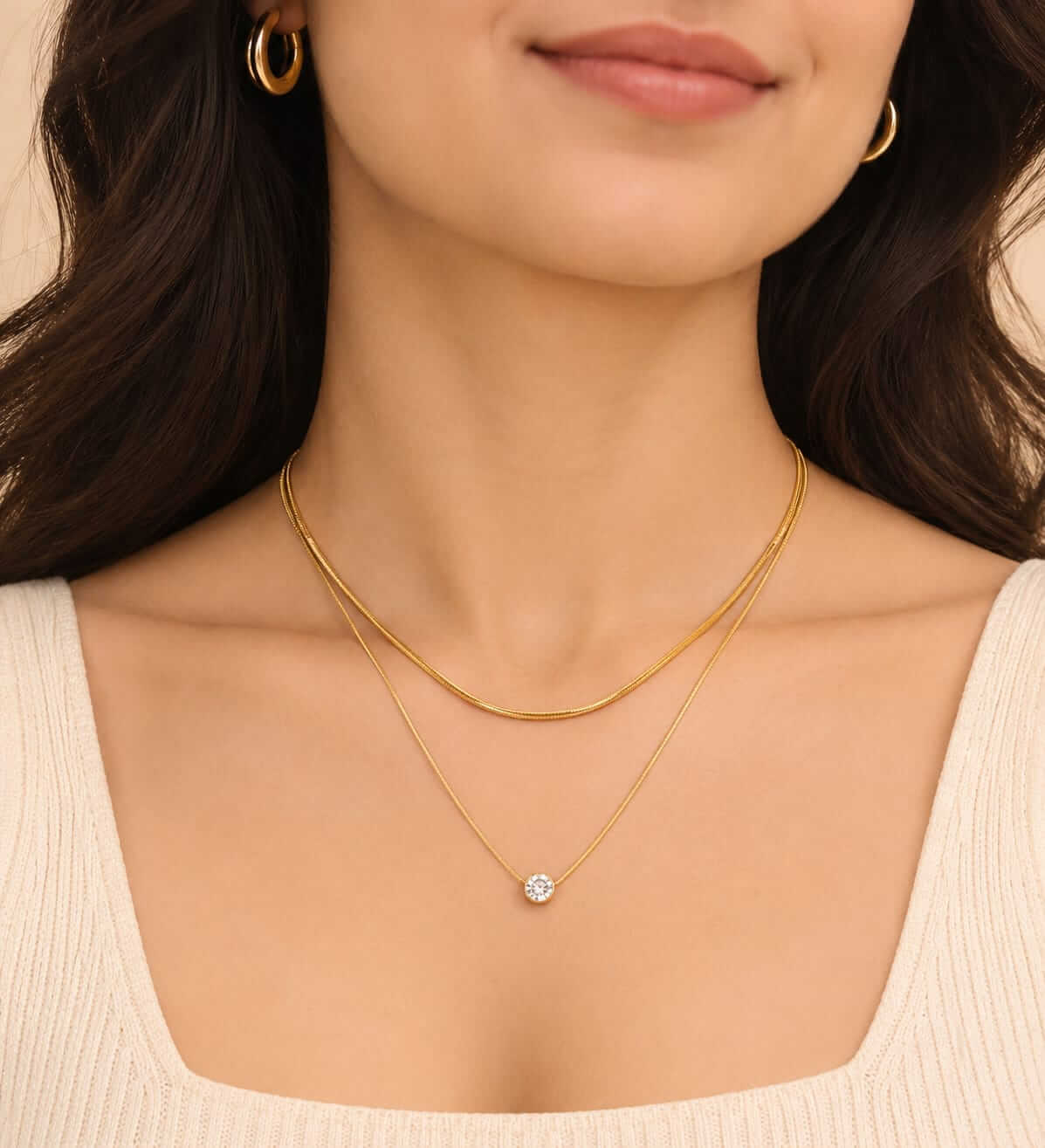 Celeste – 2-Layer Gold Necklace