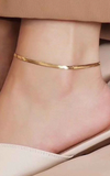 18K Gold Plated Anklet Chain Anklet– Elegant Everyday Foot Jewelry