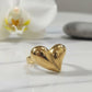 Golden Heart Statement Ring – Minimal Luxury Design