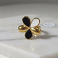 Midnight Bloom Statement Ring