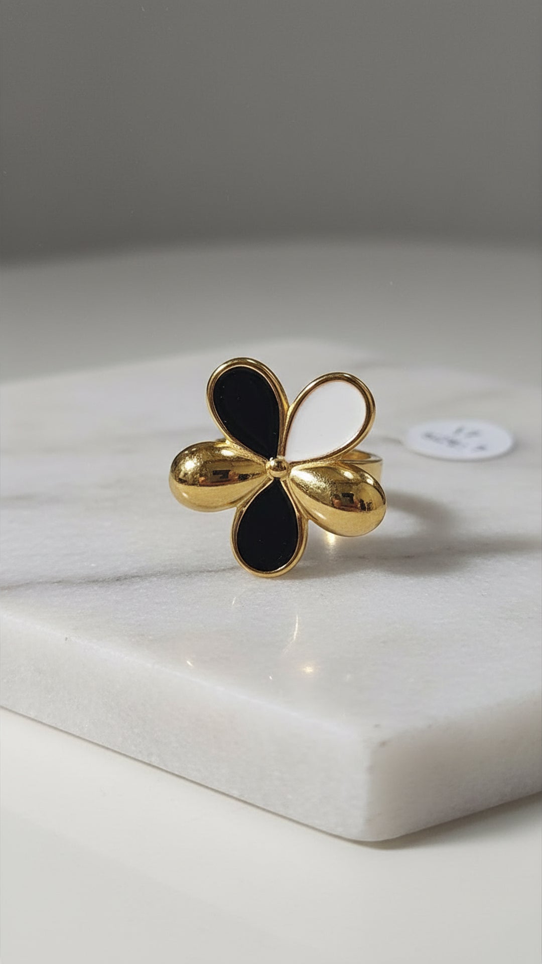 Midnight Bloom Statement Ring