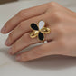 Midnight Bloom Statement Ring