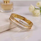 Celestia Nail Luxe Bracelet – Gold Plated Crystal Cuff