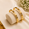 Gold Plated Waterproof Screw Motif Bracelet Combo – Pack of 2